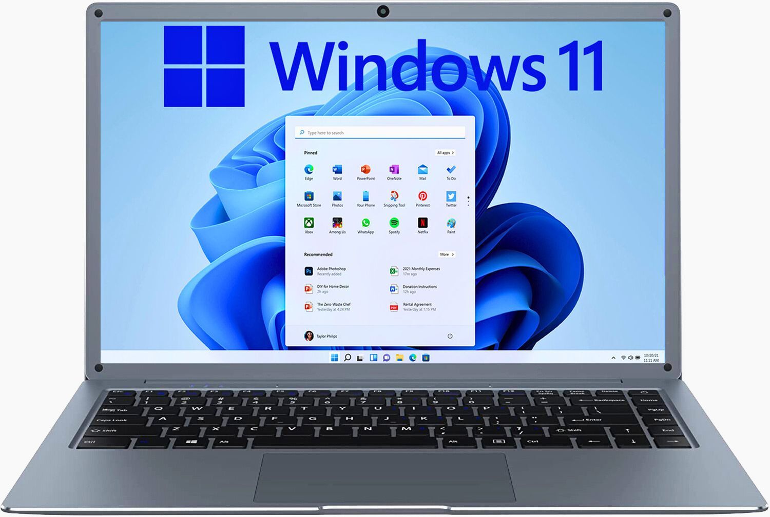 Ordinateur Portable Windows 11 PC Full HD 14,1'' RAM 12GB Intel 2.8 Ghz SSD RAM 12 Go ROM 256 Go YONIS