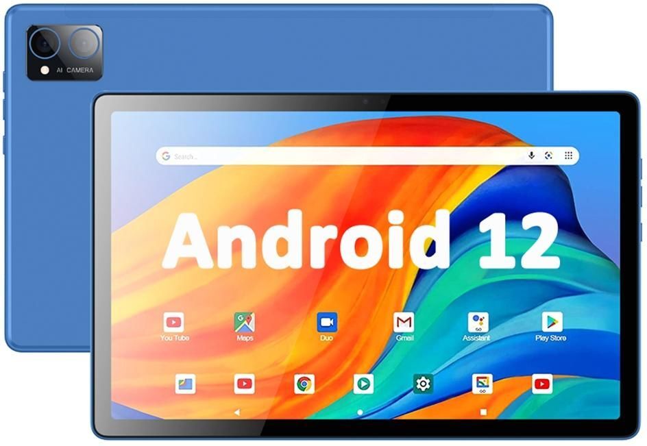 Tablette Tactile 10 Pouces Android 12 Octa Core 8GB+256GB 4G LTE Double SIMe Bleu YONIS