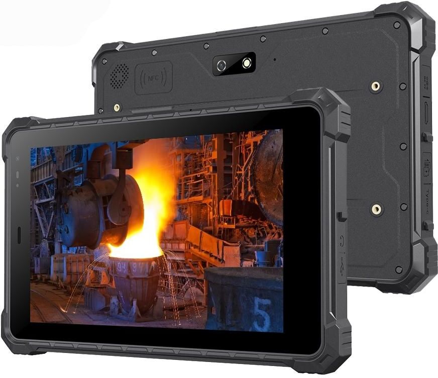 Tablette Durcie 8 Pouces 8GB+128GB Android 10.0 Étanche Antichoc Résistante à la Poussière GPS WiFi NFC YONIS