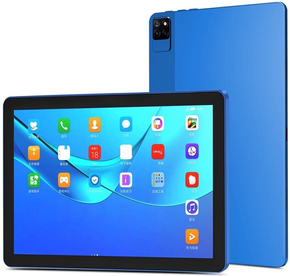 Tablette Tactile 10 Pouces 4G LTE 8GB+256GB Android 12 Octa Core Avec Étui Cuir EU Plug Bleu YONIS