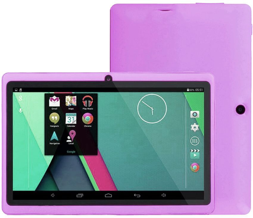 Tablette Tactile 7 Pouces Quad Core Caméra Flash Android Micro Sd 24 Go Violet YONIS