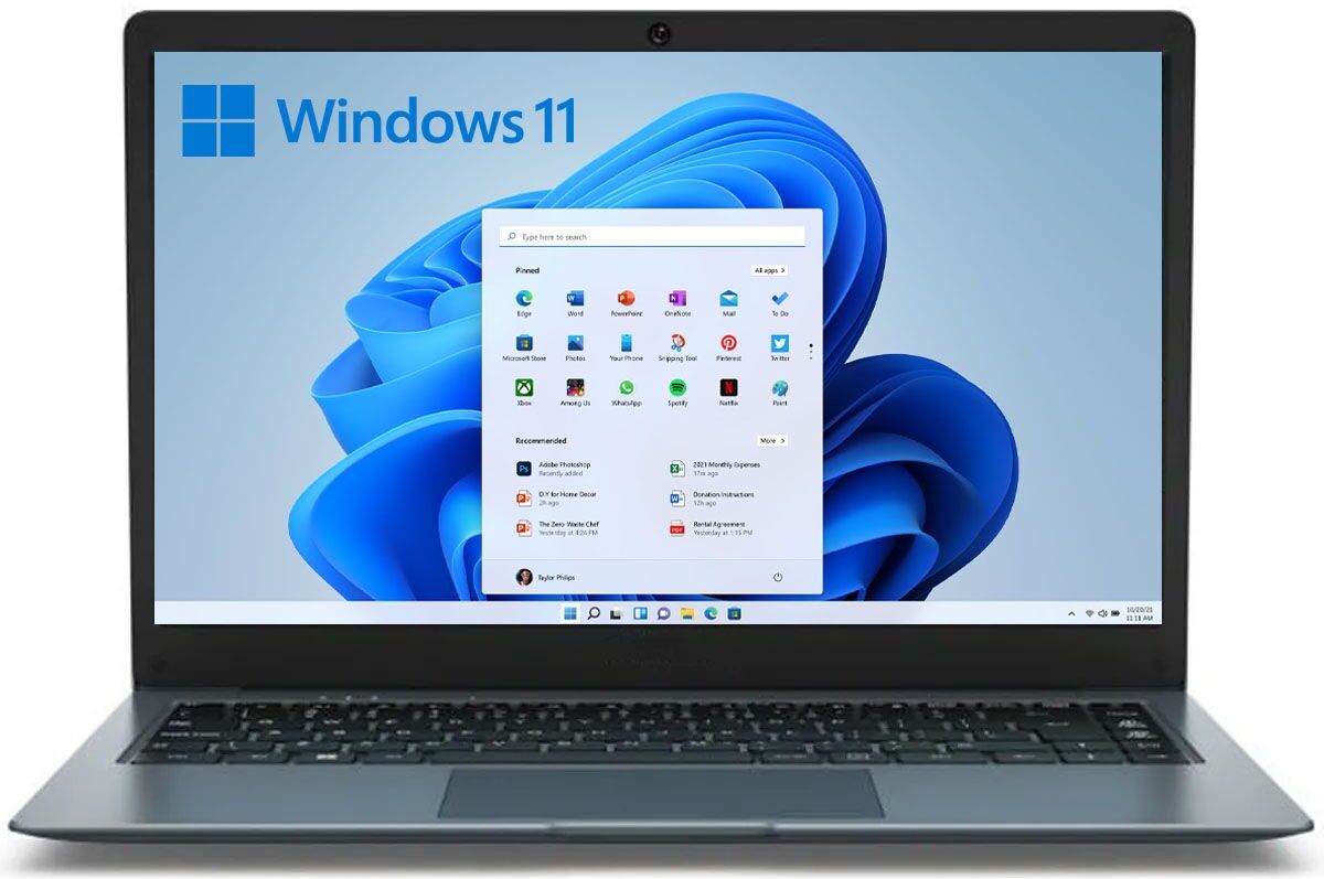 Ordinateur Portable 14.1 Pouces PC Windows 11 Intel Quad Core 2.6 Ghz AZERTY YONIS
