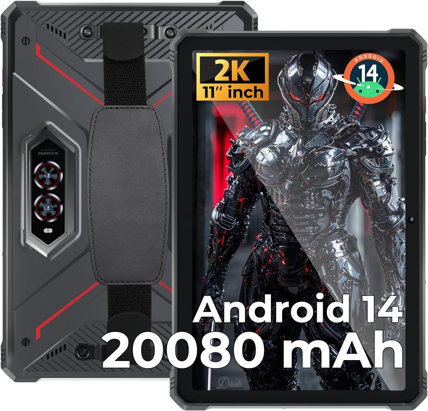 HOTWAV R9 Pro Tablette Incassable, 20Go + 256Go/TF 2To Android 14 Tablette, ¿¿cran 11