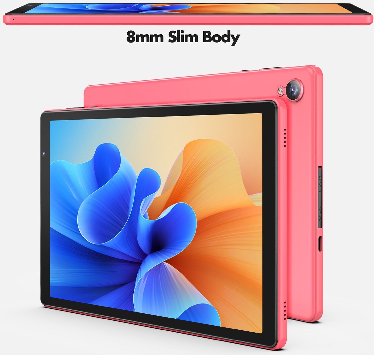 Tablette Android 12 Quad Core 10 pouces WiFi Bluetooth 2GB + 32GB + SD 32Go Rose YONIS