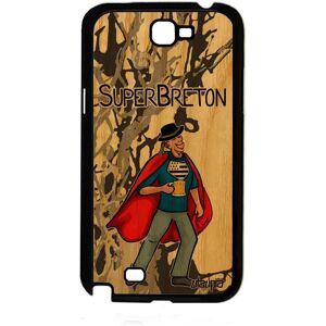 Coque super breton pour Galaxy Note 2 en bois silicone gris drole heros housse humour texte comique etui drapeau bretagne de Samsung - Publicité Coque super breton pour Galaxy Note 2 en bois silicone gris drole heros housse humour texte comique etui drapeau bretagne de Samsung - Publicité