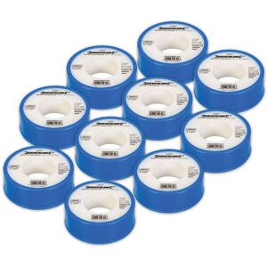 Silverline ROULEAUX (SACHET DE 10) DE RUBAN TEFLON PTFE 12 mm X 12 M - Publicité Silverline ROULEAUX (SACHET DE 10) DE RUBAN TEFLON PTFE 12 mm X 12 M - Publicité
