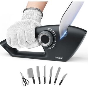 MEVRONISSHOP-Aiguiseur Couteaux, 5 en 1 Affuteur Couteau Professionnel avec une paire de Gants Anti-coupure, Aiguiseurs Manuels de Couteaux à Bouton Réglable, pour Couteaux en Acier et Dentelés - Publicité MEVRONISSHOP-Aiguiseur Couteaux, 5 en 1 Affuteur Couteau Professionnel avec une paire de Gants Anti-coupure, Aiguiseurs Manuels de Couteaux à Bouton Réglable, pour Couteaux en Acier et Dentelés - Publicité