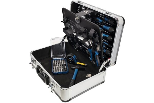 Scheppach Caisse À Outil Valise Métal TB150 Avec 101 Outils En Chrome Vanadium