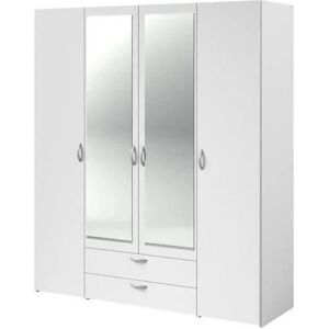 Armoire Varia - Décor Blanc - 4 Portes Battantes +