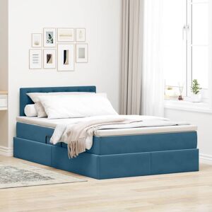 vidaXL Lit de Rangement avec matelas Bleu foncé 120 x 200 cm Velours - Publicité vidaXL Lit de Rangement avec matelas Bleu foncé 120 x 200 cm Velours - Publicité
