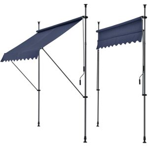 Store Banne Téléscopique Acier Polyester 400 X 120 X 200-300 Cm Bleu Foncé Helloshop26 03_0008343 - Publicité Store Banne Téléscopique Acier Polyester 400 X 120 X 200-300 Cm Bleu Foncé Helloshop26 03_0008343 - Publicité