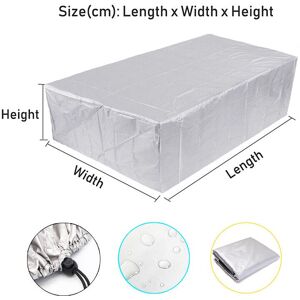 Juste De Protection Imperméable Pour Meubles En Rotin Oxford 190t/210d,Anti-Poussière,Pour Table,Chaise,Canapé,Jardin - Type Silver-200x160x80cm - Publicité Juste De Protection Imperméable Pour Meubles En Rotin Oxford 190t/210d,Anti-Poussière,Pour Table,Chaise,Canapé,Jardin - Type Silver-200x160x80cm - Publicité