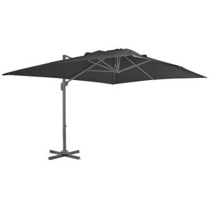 Parasol Déporté Avec Mât En Aluminium 4 X 3 M Noir Helloshop26 02_0008486 - Publicité Parasol Déporté Avec Mât En Aluminium 4 X 3 M Noir Helloshop26 02_0008486 - Publicité