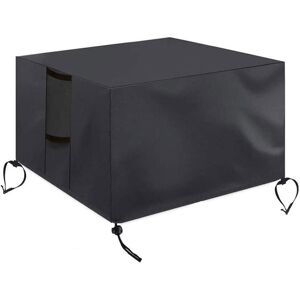 Housse de protection en tissu Oxford pour foyer carré, imperméable, coupe-vent, anti-UV, pour terrasse, foyer à gaz, housse de table, 120 x 120 x 72 cm - Publicité