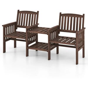 Banc De Jardin 165 X 60 X 88 Cm Pour 2 Personnes Avec Accoudoirs Et Trou Pour Parasol Ambiance Cosy En Bois Café Helloshop26 20_0010579 - Publicité Banc De Jardin 165 X 60 X 88 Cm Pour 2 Personnes Avec Accoudoirs Et Trou Pour Parasol Ambiance Cosy En Bois Café Helloshop26 20_0010579 - Publicité