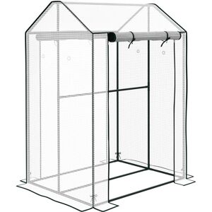 Outsunny Serre De Jardin 0,8 M² - 2 Espaces, 2 Portes Enroulables - Acier Pe Transparent - Publicité Outsunny Serre De Jardin 0,8 M² - 2 Espaces, 2 Portes Enroulables - Acier Pe Transparent - Publicité