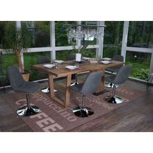 Ensemble de Chaises de Salle à Manger Pivotantes Mendler HWC-A60 - Gris - Publicité Ensemble de Chaises de Salle à Manger Pivotantes Mendler HWC-A60 - Gris - Publicité