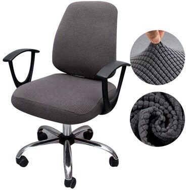 Juste De Chaise En Spandex Pour Ordinateur De Bureau,Housse De Siège Fendue,Housse De Fauteuil Anti-Poussière,Universelle,Solide,Épaisse