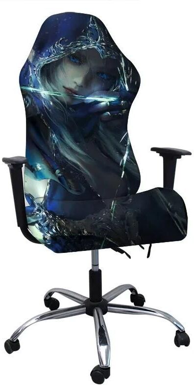 Housses De Chaise De Jeu En Spandex Es,Housse De Chaise De Bureau Pour Ordinateur,Housse De Siège De Fauteuil - Type Medium #C