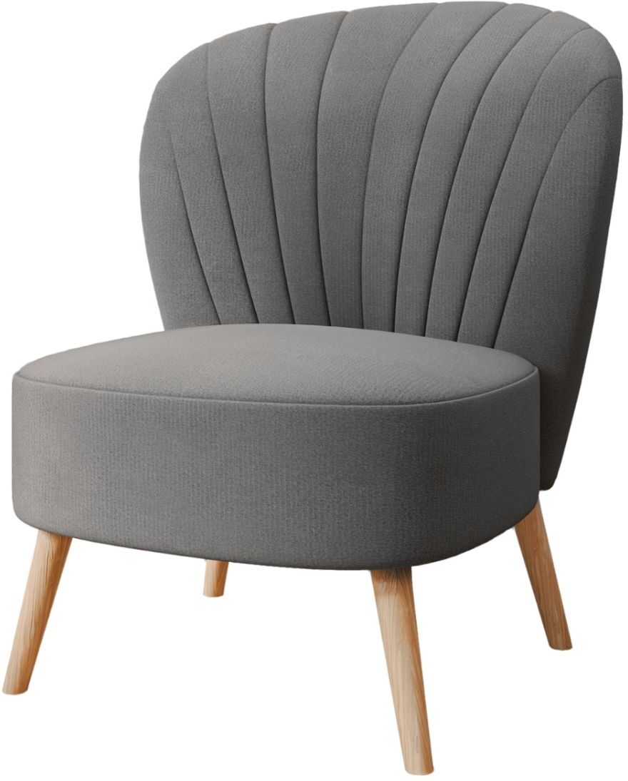 Fauteuil Relax Lumora Avec Pieds En Bois- Noir