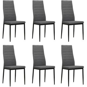 vidaXL Chaises De Salle À Manger 6 Pcs Gris Clair Tissu - Publicité vidaXL Chaises De Salle À Manger 6 Pcs Gris Clair Tissu - Publicité