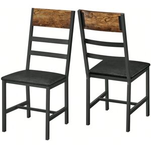 Vasagle Chaises de salle à manger, Lot de 2, Assise Rembourrée, Cadre en acier - Publicité Vasagle Chaises de salle à manger, Lot de 2, Assise Rembourrée, Cadre en acier - Publicité