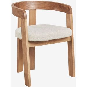 Sklum Pack de 4 chaises de salle à manger avec accoudoirs en bois et rembourrées Yvone Bois Naturel - Publicité Sklum Pack de 4 chaises de salle à manger avec accoudoirs en bois et rembourrées Yvone Bois Naturel - Publicité