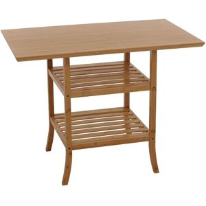 Mendler Table en bambou HWC-N84, table de balcon, table d'appoint, table de salle à manger certifiée FSC® 100x60 cm - Publicité Mendler Table en bambou HWC-N84, table de balcon, table d'appoint, table de salle à manger certifiée FSC® 100x60 cm - Publicité