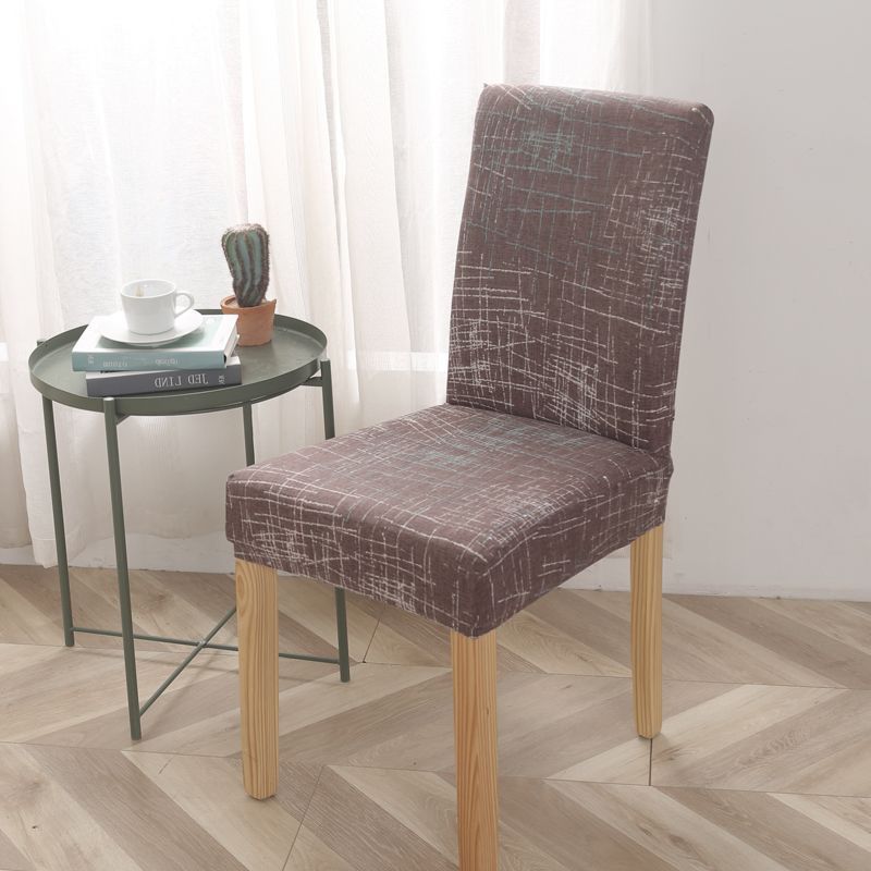Juste De Chaise De Salle À Manger Géométrique,Housse Élastique En Spandex,Housse De Siège Commandée Pour La Maison,L'hôtel,Le Banquet,Le Salon,1pc