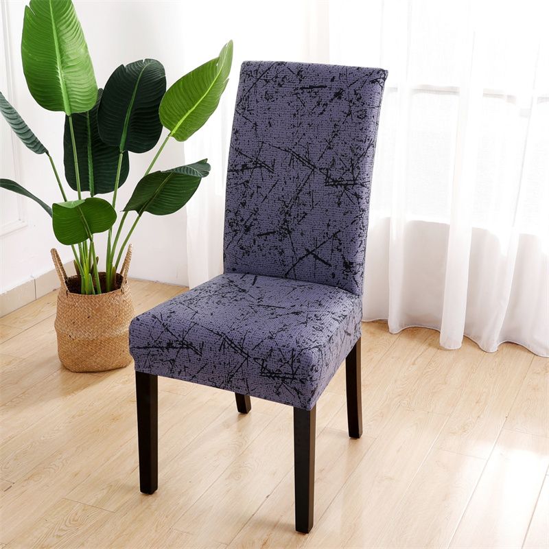 Juste De Chaise De Salle À Manger Géométrique,Housse Élastique En Spandex,Housse De Siège Commandée Pour La Maison,L'hôtel,Le Banquet,Le Salon,1pc