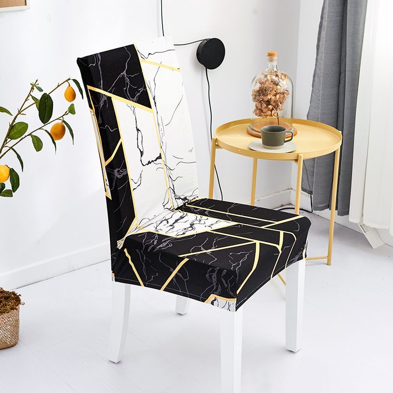 Juste De Chaise De Salle À Manger Géométrique,Housse De Siège Élastique,Housses De Chaise Commandées Pour Mariage,Hôtel,Banquet,Salle À Manger,Bureau,Anti-Salissure