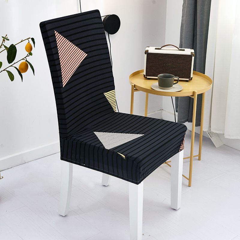 Juste De Chaise De Salle À Manger Géométrique,Housse De Siège Élastique,Housses De Chaise Commandées Pour Mariage,Hôtel,Banquet,Salle À Manger,Bureau,Anti-Salissure
