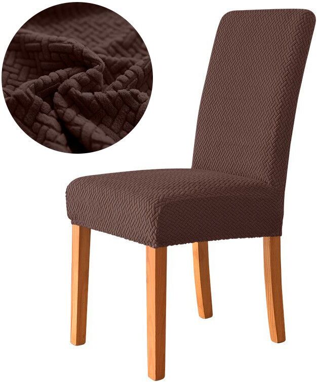 Juste De Chaise De Salle À Manger Élastique,Housse De Siège Commandée,Housse Jacquard Ique Dex,Étui De Protection Pour Chaise De Cuisine,Maison,Hôtel,Banquet