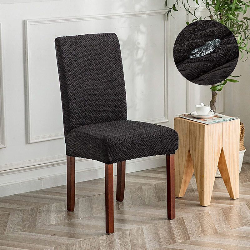 Juste De Chaise De Salle À Manger Élastique Imperméable,Housse De Siège Commandée,Jacquard Ique Dex,Étui De Protection Pour Cuisine,Maison,Hôtel,Banquet
