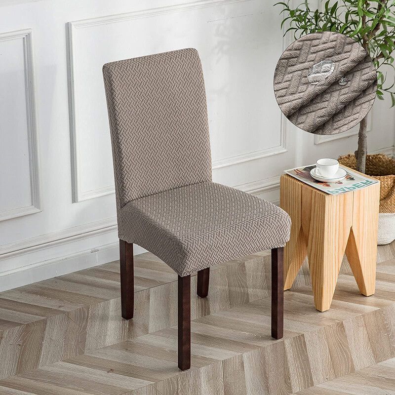 Juste De Chaise De Salle À Manger Élastique Imperméable,Housse De Siège Commandée,Jacquard Ique Dex,Étui De Protection Pour Cuisine,Maison,Hôtel,Banquet