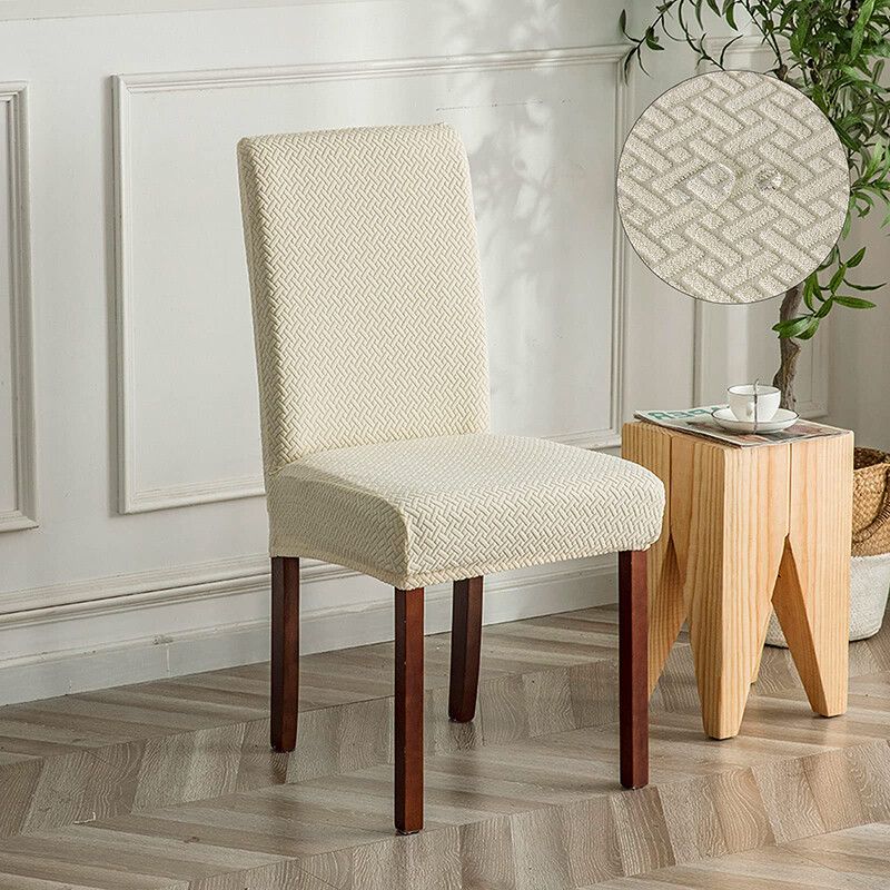 Juste De Chaise De Salle À Manger Élastique Imperméable,Housse De Siège Commandée,Jacquard Ique Dex,Étui De Protection Pour Cuisine,Maison,Hôtel,Banquet