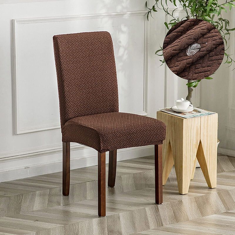 Juste De Chaise De Salle À Manger Élastique Imperméable,Housse De Siège Commandée,Jacquard Ique Dex,Étui De Protection Pour Cuisine,Maison,Hôtel,Banquet