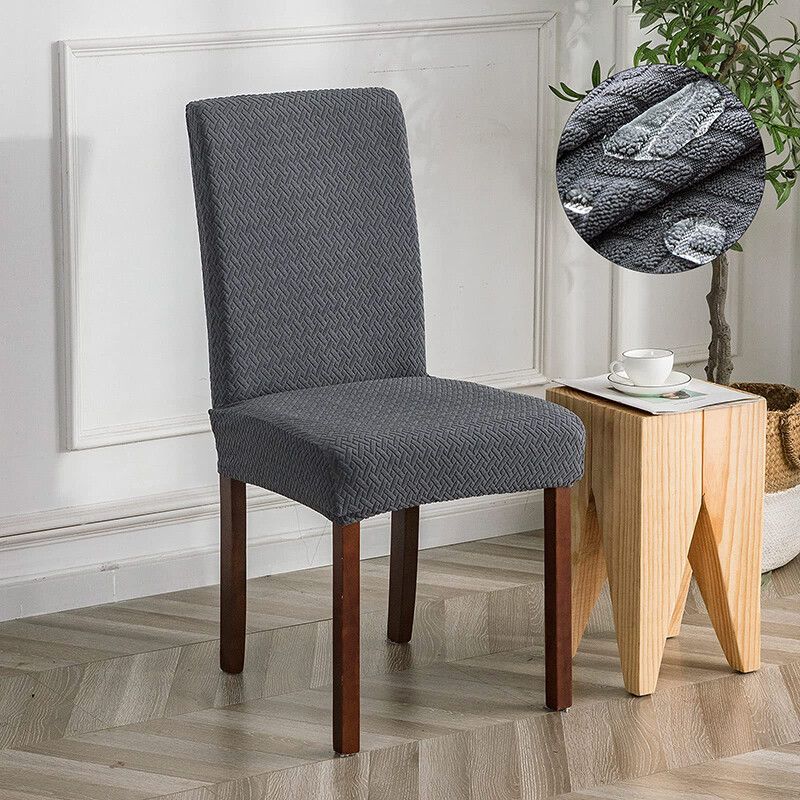 Juste De Chaise De Salle À Manger Élastique Imperméable,Housse De Siège Commandée,Jacquard Ique Dex,Étui De Protection Pour Cuisine,Maison,Hôtel,Banquet