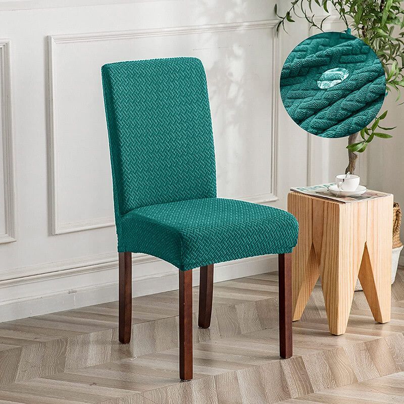 Juste De Chaise De Salle À Manger Élastique Imperméable,Housse De Siège Commandée,Jacquard Ique Dex,Étui De Protection Pour Cuisine,Maison,Hôtel,Banquet