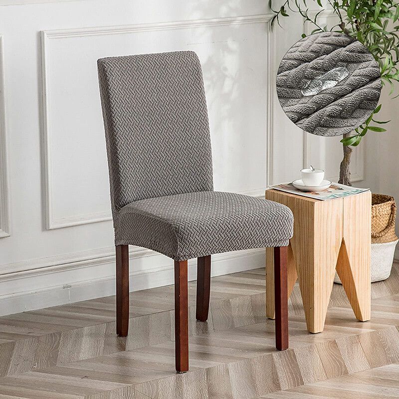 Juste De Chaise De Salle À Manger Élastique Imperméable,Housse De Siège Commandée,Jacquard Ique Dex,Étui De Protection Pour Cuisine,Maison,Hôtel,Banquet