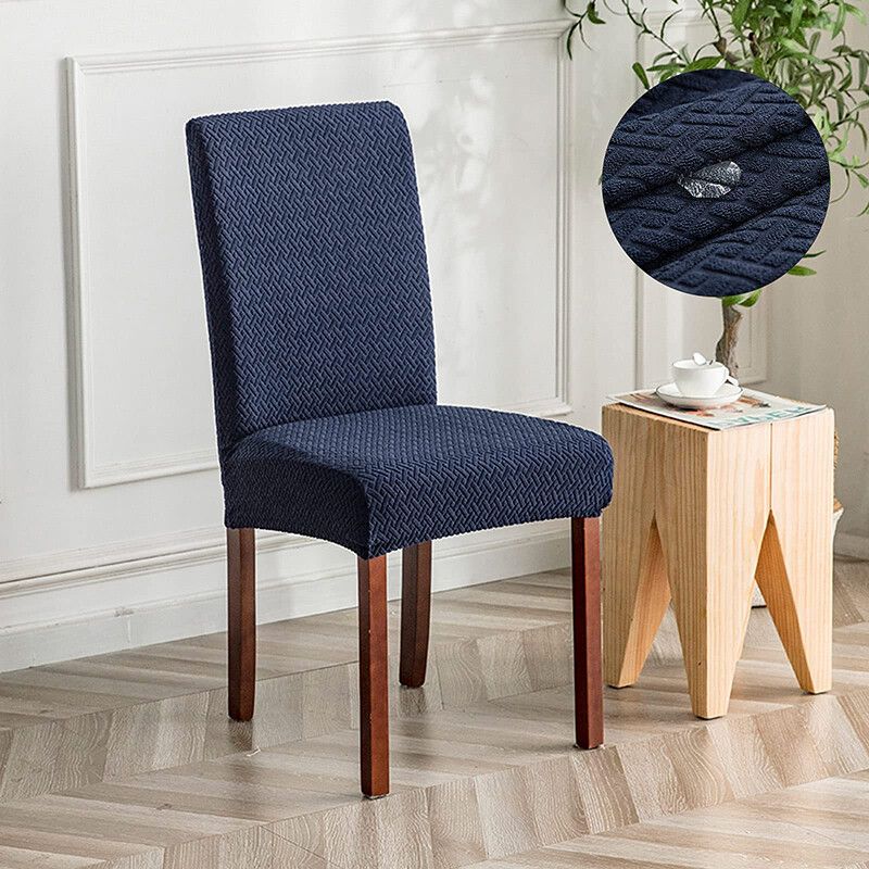 Juste De Chaise De Salle À Manger Élastique Imperméable,Housse De Siège Commandée,Jacquard Ique Dex,Étui De Protection Pour Cuisine,Maison,Hôtel,Banquet