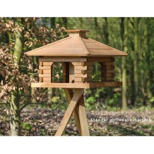 Dobar Maison À Oiseaux Carrée Avec Toit En Bois Marron - Publicité