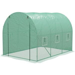 Outsunny Serre De Jardin Tunnel 6 M² Système D'arrosage Intégré Acier Renforcé Pe Haute Densité Vert - Publicité Outsunny Serre De Jardin Tunnel 6 M² Système D'arrosage Intégré Acier Renforcé Pe Haute Densité Vert - Publicité