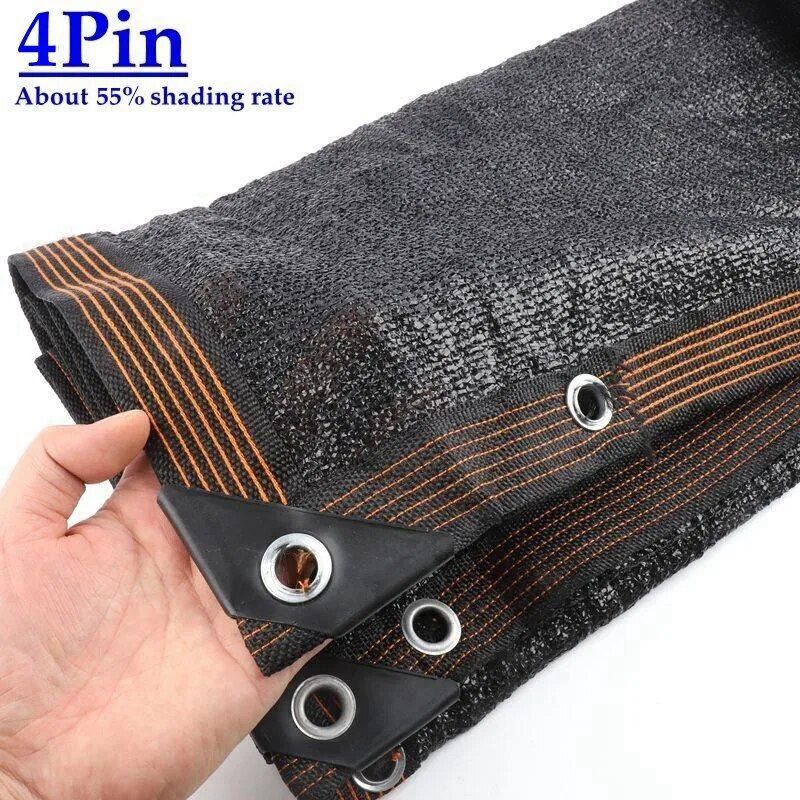 Filet Pare-Soleil En Hdpe Noir Anti-Uv 3 12 Broches,Couverture De Plantes De Jardin,Pergola Extérieure,Auvent Pour Serre Agricole - Type 4 Pin Net-4mx7m