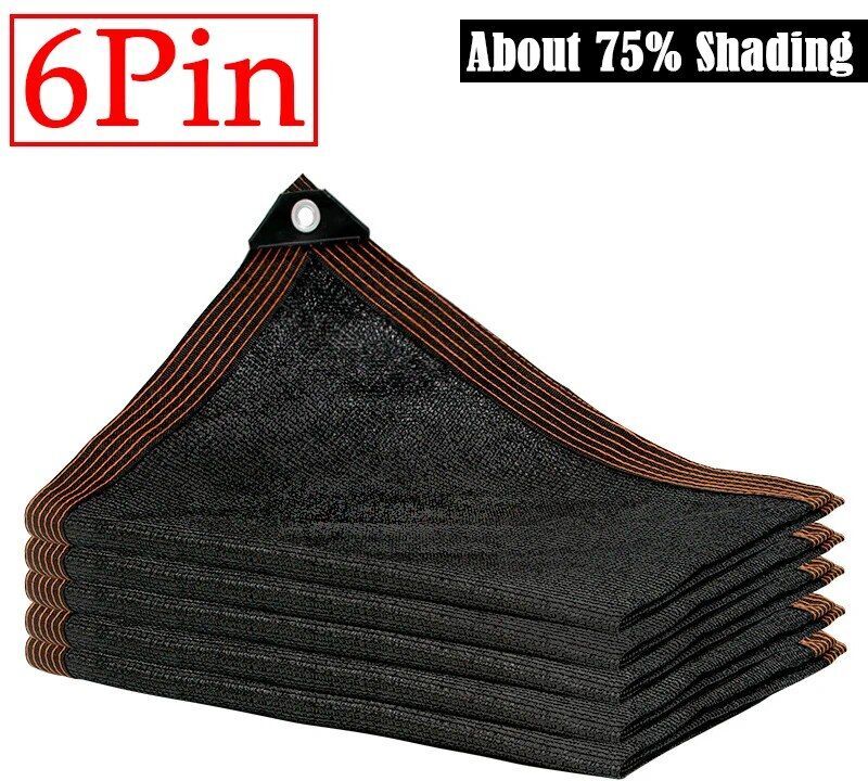 Filet Pare-Soleil Noir Anti-Uv,Abri Solaire Pour Plantes De Jardin,Couverture D'ombrage Pour Serre Agricole,Auvent Extérieur,3 Broches,6 Broches,12 Broches,20 Broches - Type 6pin Net-5x6m