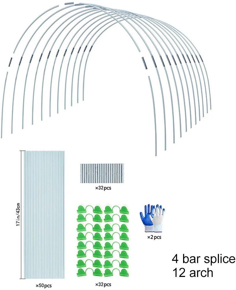 Piquets De Support Pour Plantes De Jardin De Bain,Cadre De Tunnel De Croissance Sans Rouille,Cerceaux De Serre Pliables,Protection Durable Pour Vos Plantes #A