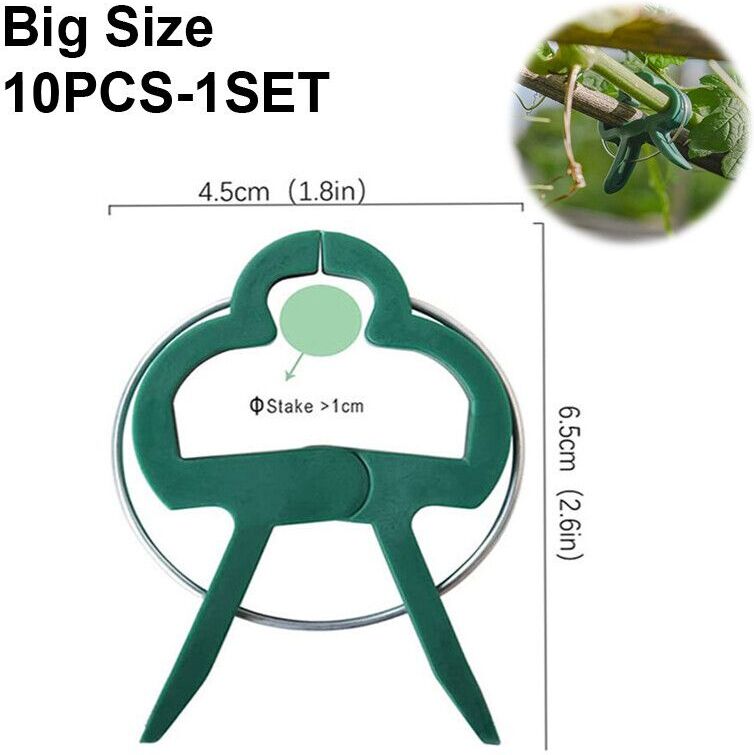 Clips Fixes Pour Plantes,200 Pièces,Support De Serre Réutilisable Pour Fixer Des Tiges De Fleurs,Vigne,Légumes,Tomates,Fixation,Fournitures De Jardin - Type Big Size-10pcs-1set-20pcs-2set
