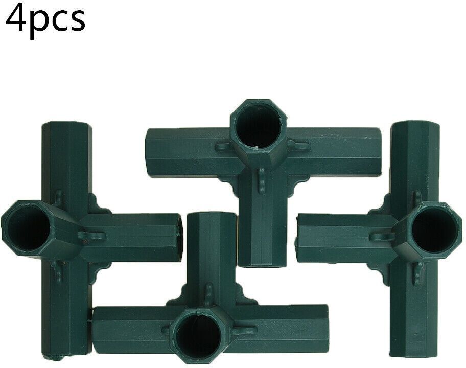 Connecteurs De Structure En Plastique Vert,4 Pièces,Adaptateur De Joints De Poteau De Serre De Jardin Extérieur,Fournitures De Jardin,Supports Pour Plantes - Type B
