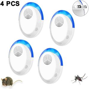 Ultrason Souris et Rats, Repulsif Souris Ultrasons 360° Anti Souris avec  Lumière LED Appareil Ultrason pour Nuisible Rongeurs Plug in Répulsif  Intérieur Dispositif Anti Nuisible Cafards pour Jardin