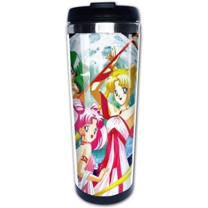 Sailor Moon Coffee Cup Stainless Steel Water Bottle Mug Coffee Tumbler With Spill Proof Lid - Publicité Sailor Moon Coffee Cup Stainless Steel Water Bottle Mug Coffee Tumbler With Spill Proof Lid - Publicité